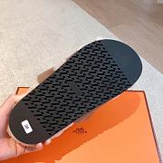 Kitlife Hermes Chypre Shearling Sandals Blue Suede - 6