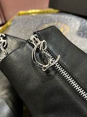 Kitlife Christian Louboutin CL Zip Leather Ankle Boots Black - 5