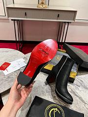 Kitlife Christian Louboutin CL Zip Leather Ankle Boots Black - 4