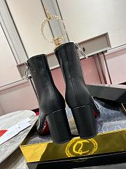 Kitlife Christian Louboutin CL Zip Leather Ankle Boots Black - 2