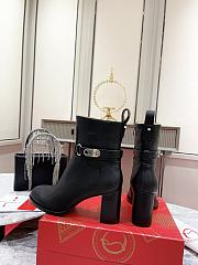Kitlife Christian Louboutin Booty Lock Boots 70mm Black  - 2