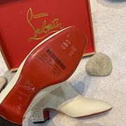 Kitlife Christian Louboutin Spike Accents Leather Chelsea Boots Cream - 5