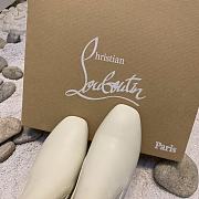 Kitlife Christian Louboutin Spike Accents Leather Chelsea Boots Cream - 4