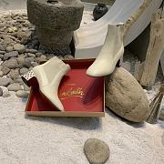 Kitlife Christian Louboutin Spike Accents Leather Chelsea Boots Cream - 3