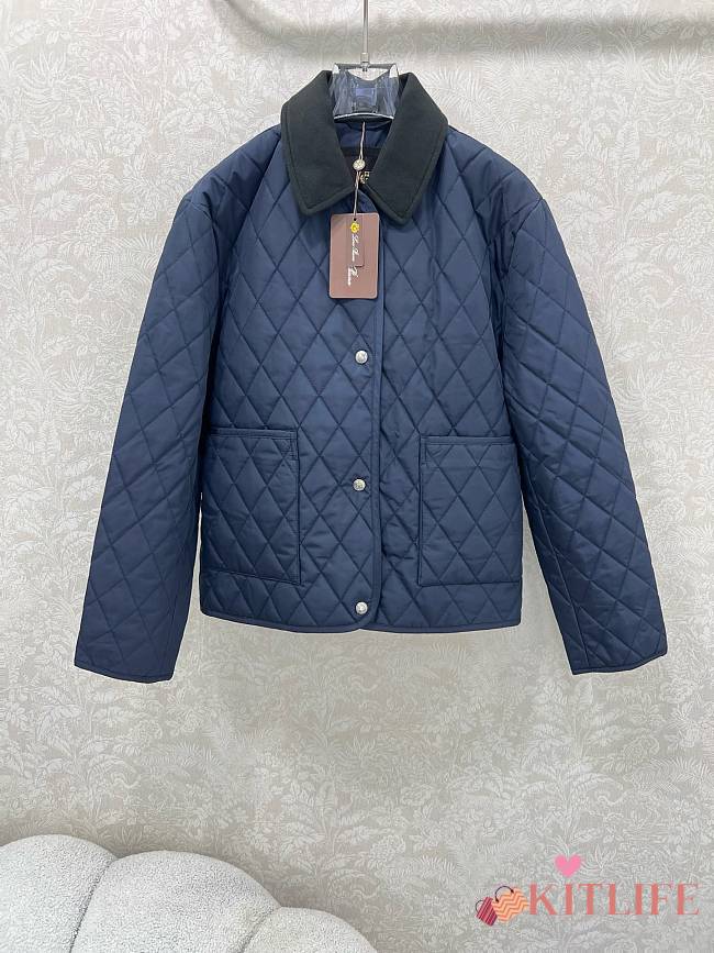 Kitlife Loro Piana Quilted Jacket Dark Blue - 1