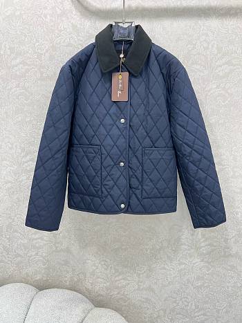 Kitlife Loro Piana Quilted Jacket Dark Blue
