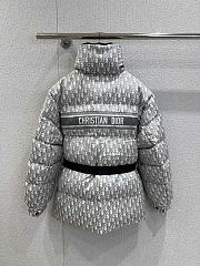 Kitlife Dior DiorAlps Belted Puffer Jacket Gray Oblique Quilted Technical Taffeta - 4
