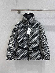 Kitlife Dior DiorAlps Belted Puffer Jacket Dark Blue Oblique Quilted Technical Taffeta - 1