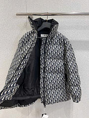 Kitlife Dior DiorAlps Belted Puffer Jacket Dark Blue Oblique Quilted Technical Taffeta - 2