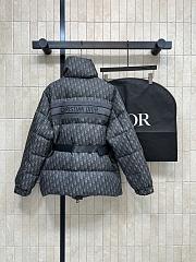 Kitlife Dior DiorAlps Belted Puffer Jacket Black Oblique Quilted Technical Taffeta - 3