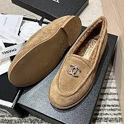 Kitlife Chanel Beige Sheepskin Wool Warm Loafers  - 4