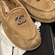 Kitlife Chanel Beige Sheepskin Wool Warm Loafers  - 5