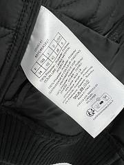 Kitlife Dior 25 Cannage Diorama Quilted Navy Collar Cotton-padded Jacket Black - 6