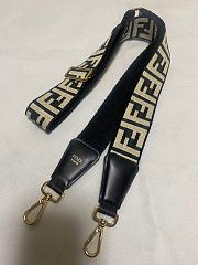 Kitlife Fendi FF Canvas Bag Strap Black & Beige  - 1