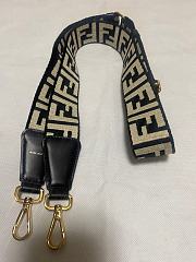 Kitlife Fendi FF Canvas Bag Strap Black & Beige  - 6