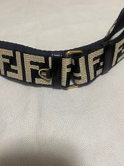 Kitlife Fendi FF Canvas Bag Strap Black & Beige  - 5