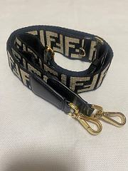 Kitlife Fendi FF Canvas Bag Strap Black & Beige  - 4