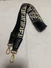 Kitlife Fendi FF Canvas Bag Strap Black & Beige  - 2