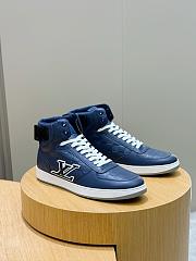 Kitlife Louis Vuitton Beverly Hills Men's High-top Sneakers Dark Blue - 1