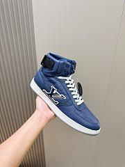 Kitlife Louis Vuitton Beverly Hills Men's High-top Sneakers Dark Blue - 3