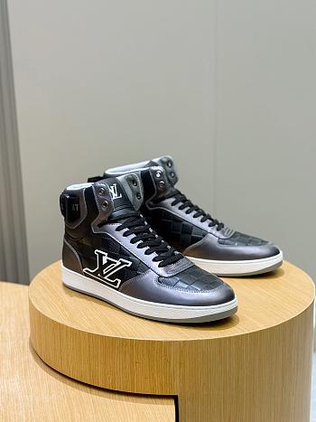 Kitlife Louis Vuitton Beverly Hills Men's High-top Sneakers Black & Grey