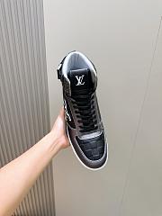 Kitlife Louis Vuitton Beverly Hills Men's High-top Sneakers Black & Grey - 4