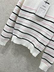 Kitlife Chanel 25 Striped Knit Pullover Sweater White - 5