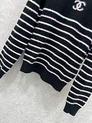 Kitlife Chanel 25 Striped Knit Pullover Sweater Black - 5