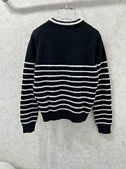 Kitlife Chanel 25 Striped Knit Pullover Sweater Black - 4