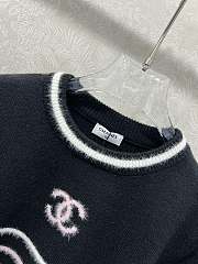 Kitlife Chanel 25 Striped Knit Pullover Sweater Black - 2