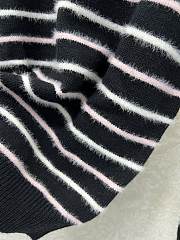 Kitlife Chanel 25 Striped Knit Pullover Sweater Black - 3