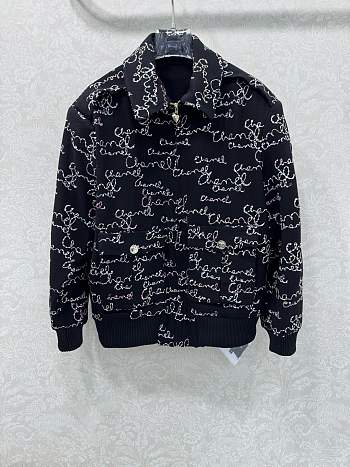 Kitlife Chanel Embroidered Wool Crepe Jacket Black & Multicolour