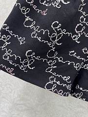 Kitlife Chanel Embroidered Wool Crepe Shorts Black & Multicolour - 6