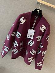 Kitlife Chanel Cashmere Cardigan In Black / Red - 4