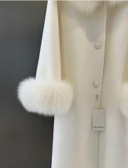 Kitlife Max Mara Double-Faced Cashmere Coat White - 3