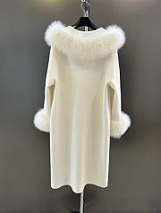 Kitlife Max Mara Double-Faced Cashmere Coat White - 4