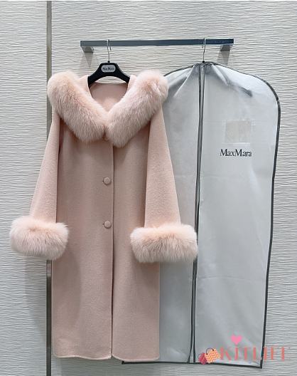 Kitlife Max Mara Double-Faced Cashmere Coat Pink - 1