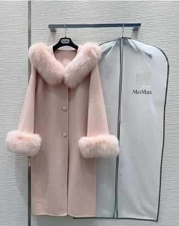 Kitlife Max Mara Double-Faced Cashmere Coat Pink