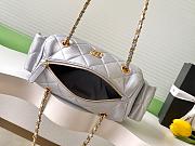 Kitlife Chanel 25K Silver Lambskin Bowling Bag AS5792 15.5x24x11.5cm - 5