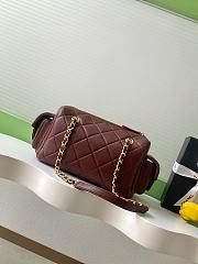 Kitlife Chanel 25K Burgundy Lambskin Bowling Bag AS5792 15.5x24x11.5cm  - 6