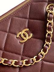 Kitlife Chanel 25K Burgundy Lambskin Bowling Bag AS5792 15.5x24x11.5cm  - 5