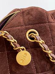 Kitlife Chanel 25K Dark Brown Bowling Bag AS5792 15.5x24x11.5cm - 2