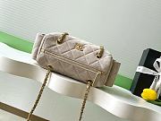Kitlife Chanel 25K Cream Suede Bowling Bag AS5792 15.5x24x11.5cm  - 5