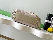 Kitlife Chanel 25K Cream Suede Bowling Bag AS5792 15.5x24x11.5cm  - 3