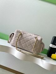 Kitlife Chanel 25K Cream Suede Bowling Bag AS5792 15.5x24x11.5cm  - 2