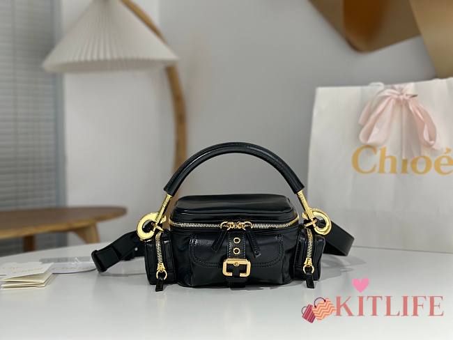 Kitlife Chloe Small Double Carry Leather Camera Bag Black W0653 25x12x12cm  - 1