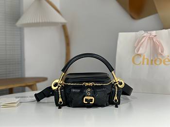 Kitlife Chloe Small Double Carry Leather Camera Bag Black W0653 25x12x12cm 