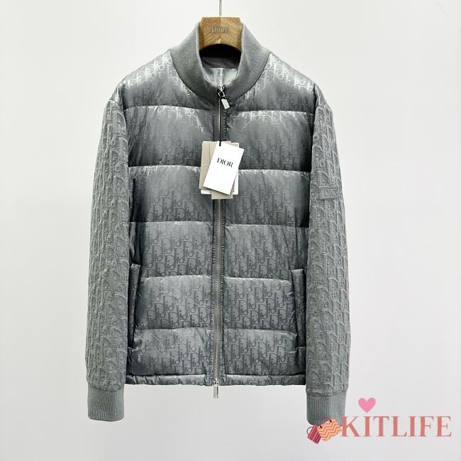 Kitlife Dior Oblique Down Jacket Gray  - 1