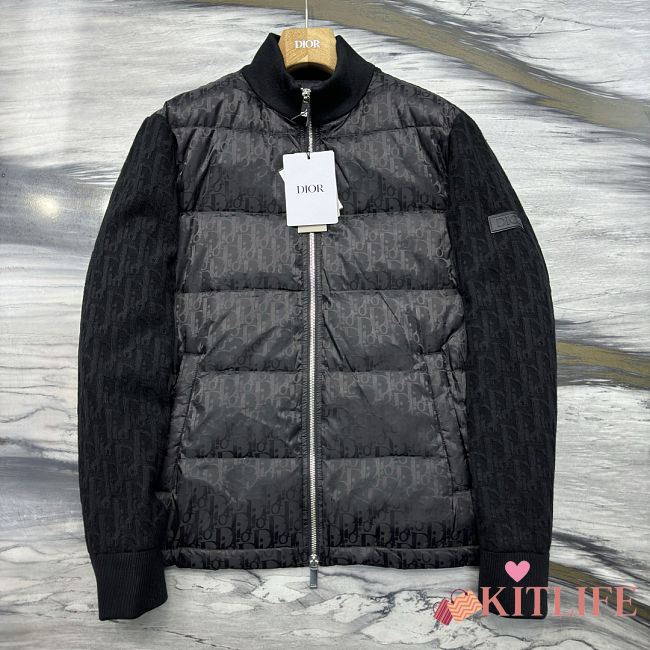 Kitlife Dior Oblique Down Jacket Black - 1