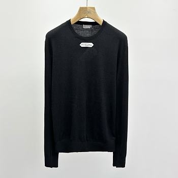 Kitlife Dior Sweater Black Wool Jersey with Christian Dior Paris Tag 